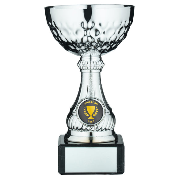 SILV MINI ASSEMBLED TROPHY CUP WITH PLATE (1in CENTRE)