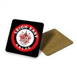 LEIGH EAST ROUND SQUARE COASTER (2 DESIGN AVAILABLE) - ALUMINIUM SQUARE - 9.5cm - CORK BASES