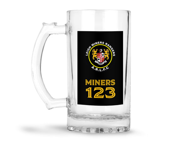 16oz LEIGH MINERS RANGERS GLASS BEER STEIN (COLLECTION ONLY)
