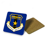 PENNINGTON FC SQUARE COASTER (2 DESIGNS AVAILABLE) - ALUMINIUM SQUARE - 9.5cm - CORK BASE