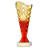 GOLD/RED PLASTIC TITAN CUP ASSEMBLED ON MARBLE (1in CEN)
