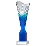 SILVER/BLUE PLASTIC TITAN CUP ASSEMBLED ON MARBLE (1in CEN)