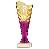 GOLD/PURPLE PLASTIC TITAN CUP ASSEMBLED ON MARBLE (1in CEN)