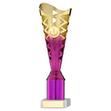 GOLD/PURPLE PLASTIC TITAN CUP ASSEMBLED ON MARBLE (1in CEN)