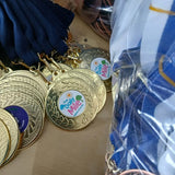 50mm MEDAL & RIBBON WITH PERSONALISED CENTRE