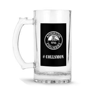 16oz ATHERTON COLLIERIES GLASS BEER STEIN (COLLECTION ONLY)