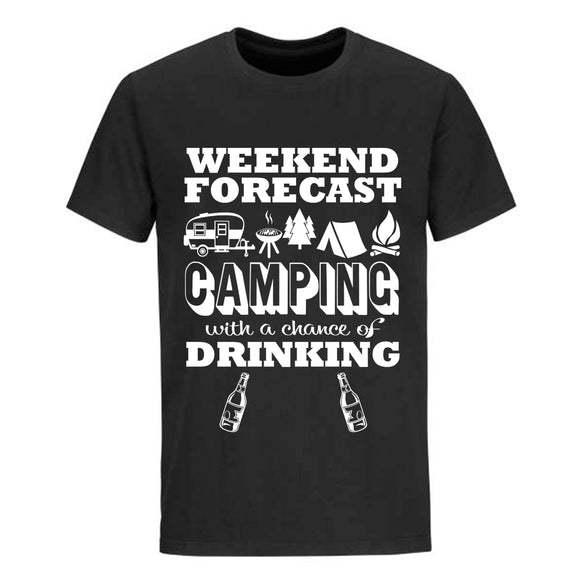 CAMPING WEEKEND T-SHIRT (BLACK OR WHITE)