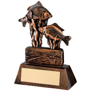 BRZ/GOLD RESIN ANGLING TROPHY