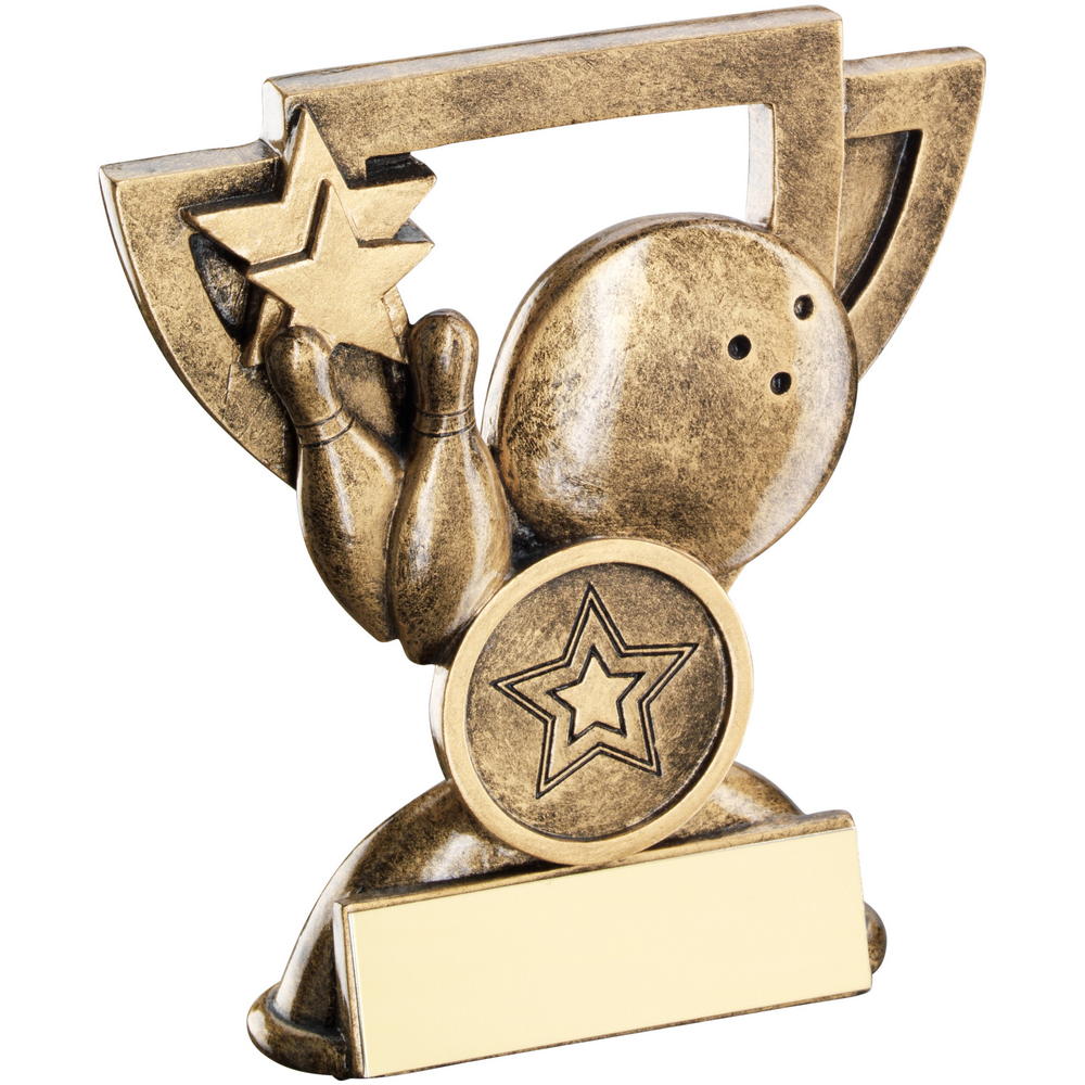 BRZ/GOLD TEN PIN MINI CUP TROPHY – The Trophy Room