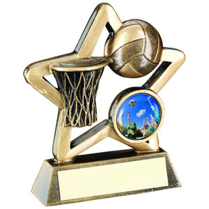 BRZ/GOLD NETBALL MINI STAR TROPHY