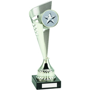 SILVER PLASTIC FLAIR TROPHY