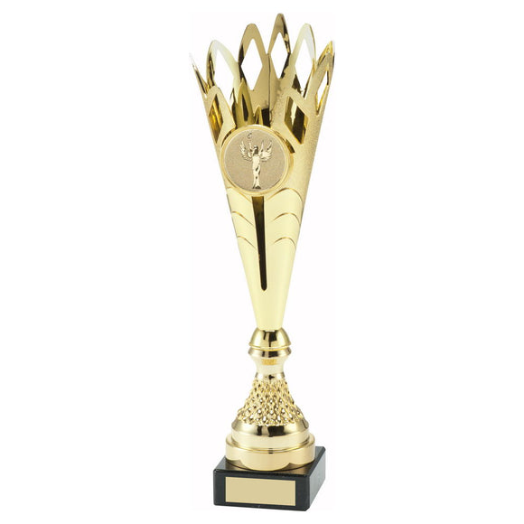 GOLD PLASTIC SPIKEY TROPHY (2in CENTRE)