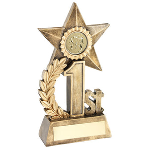 LEAF AND STAR AWARD TROPHY WITH ATHLETICS INSERT