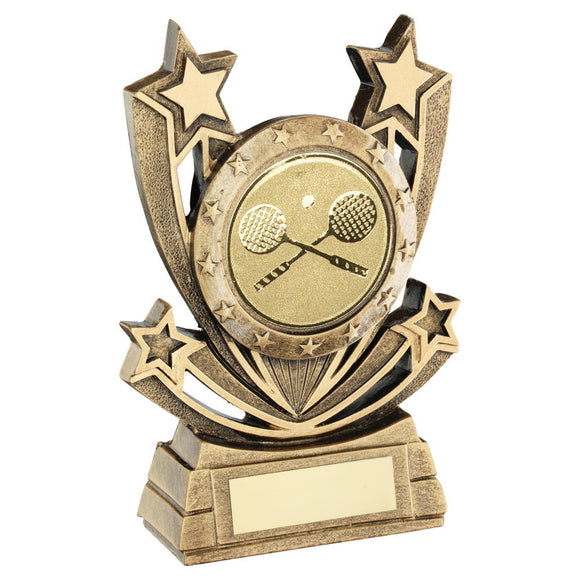 BRZ/GOLD SHOOTING STAR SERIES WITH SQUASH INSERT TROPHY