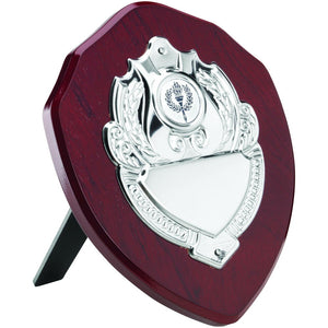ROSEWOOD SHIELD WITH CHROME FRONT (1in CENTRE)