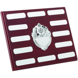 ROSEWOOD PLAQUE WITH CHROME FRONTS AND PLATES (1in CENTRE)