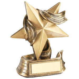 BRZ/GOLD STAR AND RIBBON AWARD TROPHY