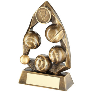 BRZ/GOLD LAWN BOWLS DIAMOND COLLECTION TROPHY (1in CENTRE)
