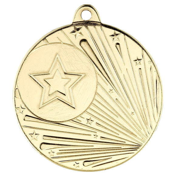 SHOOTING STAR MEDAL (1in CENTRE) GOLD