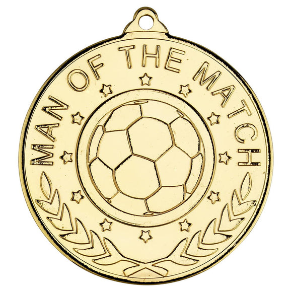FOOTBALL 'MAN OF THE MATCH' MEDAL (1in CENTRE)