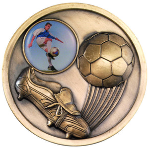 FOOTBALL AND BOOT MEDALLION (1in CENTRE)