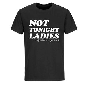 NOT TONIGHT LADIES T-SHIRT (BLACK OR WHITE)