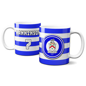 TYLDESLEY RUFC BLUE & WHITE STRIPED 11oz