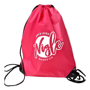 WIGLE DANCE PINK DRAWSTRING GYM/SCHOOL BAG